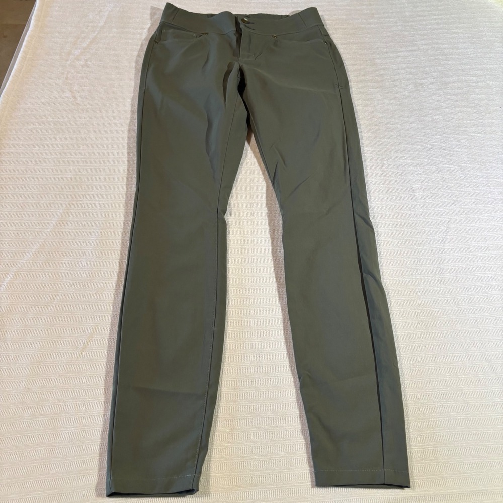 Toad&Co Rover Skinny Pant Womens 4 Olive Green Stretch Hiking Travel T1441000